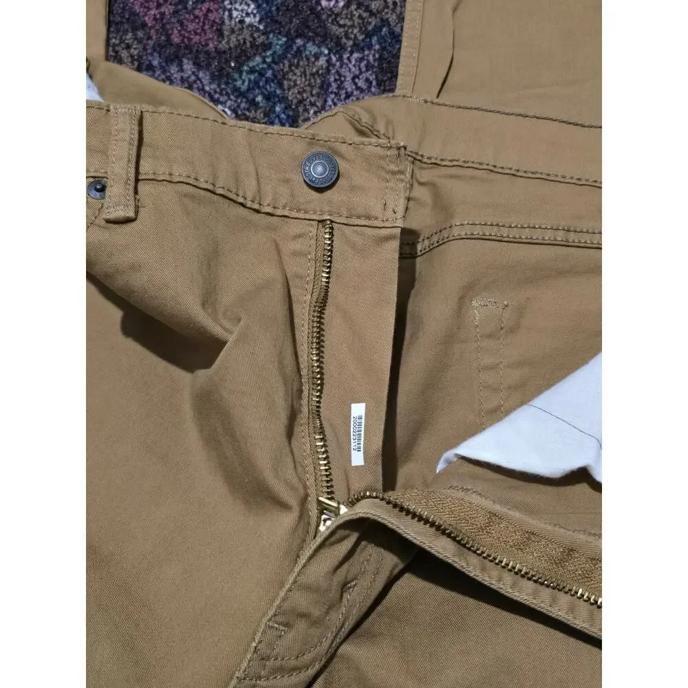 Levi’s 505 Regular Fit Jeans Mens 38x29 Tan / Khaki Straight Color Denim